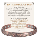 Feraco bracelet cuivre magnétique, fermeture ajustable, confort quotidien.