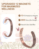 Feraco bracelet cuivre, fermeture ouverte et réglable pour ajustement facile