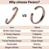 Bracelet Feraco cuivre ajustable pour un poignet parfaitement accommodé.
