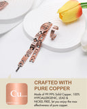 Feraco bracelet cuivre pur 99-99, matériel hypoallergenique pour un confort quotidien.