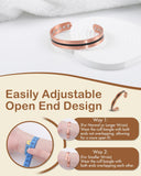 Feraco bracelet cuivre texture éclat pour look chic