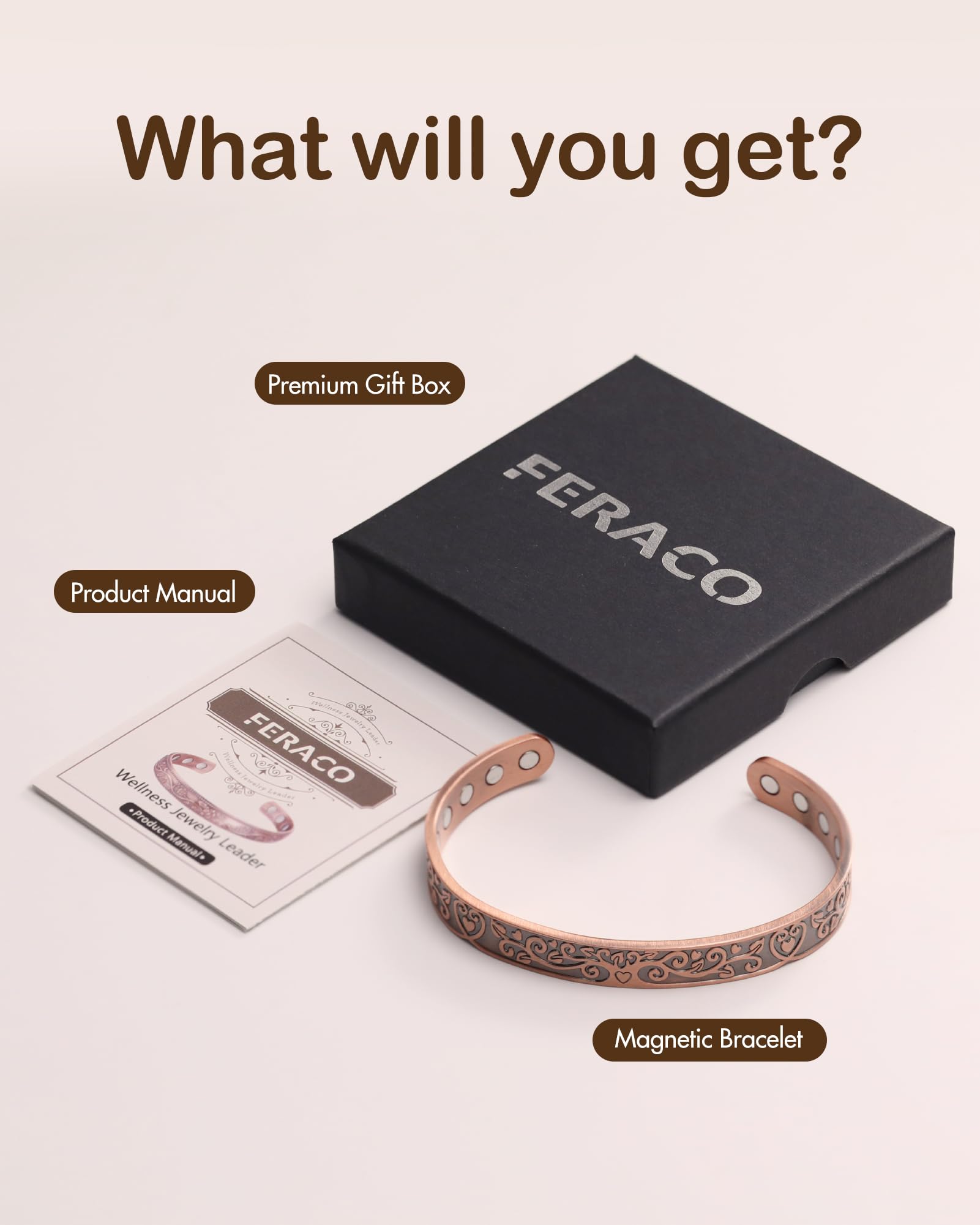 Feraco bracelet cuivre usage quotidien, confort et style.