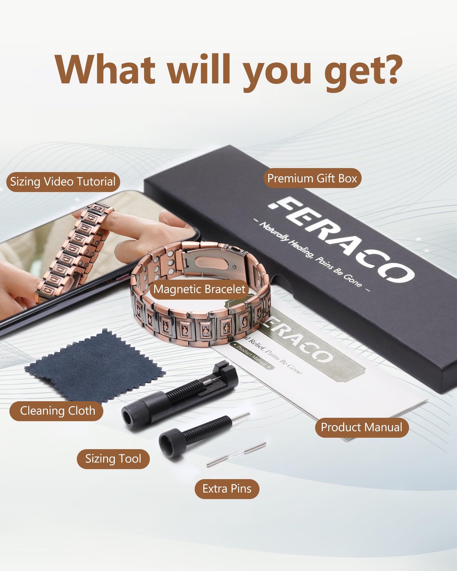Cadre lifestyle montrant le bracelet Feraco dans un environnement masculin