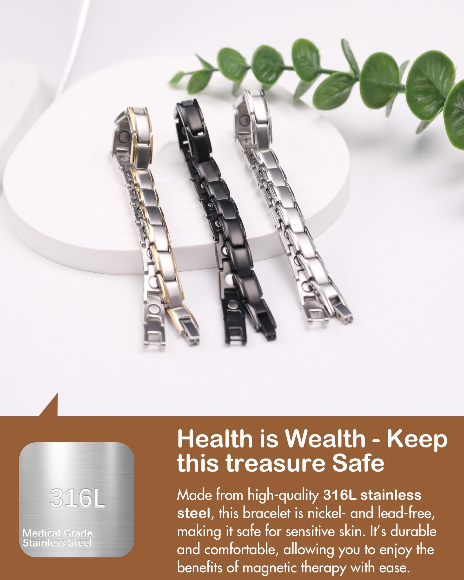Feraco bracelet design élégant argent, style discret