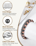 Feraco bracelet design spirituel, croix et cuivre pour un esprit moderne