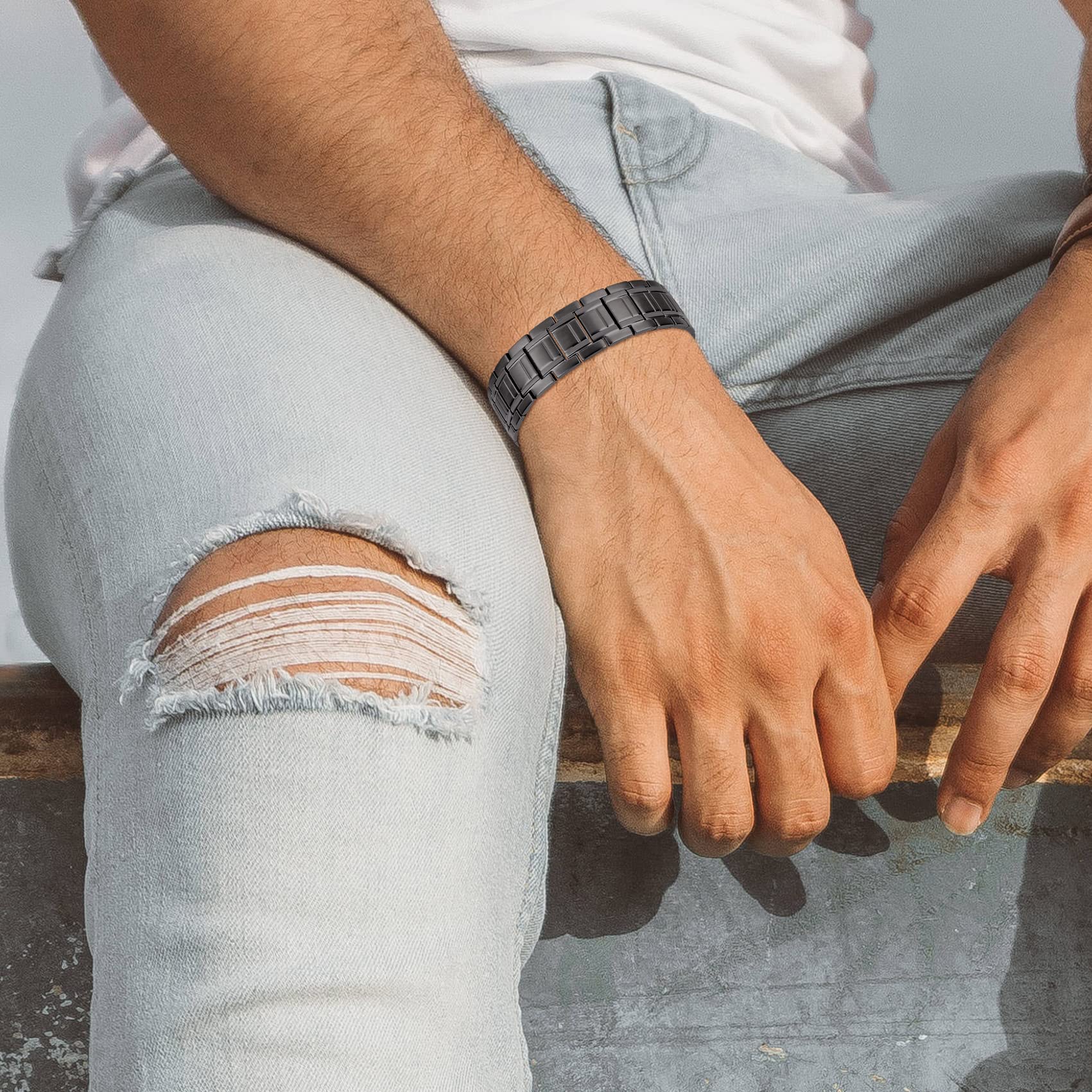 Feraco bracelet avec fermeture pliable facile à mettre et enlever