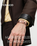 Feraco bracelet magnétique en cuivre — 46 aimants puissants pour l'équilibre.