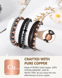 Feraco bracelet magnétique avec 13 aimants et cuivre, soutien au quotidien.