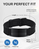 Feraco bracelet magnétique ajustable poignet, taille flexible pour un port discret.