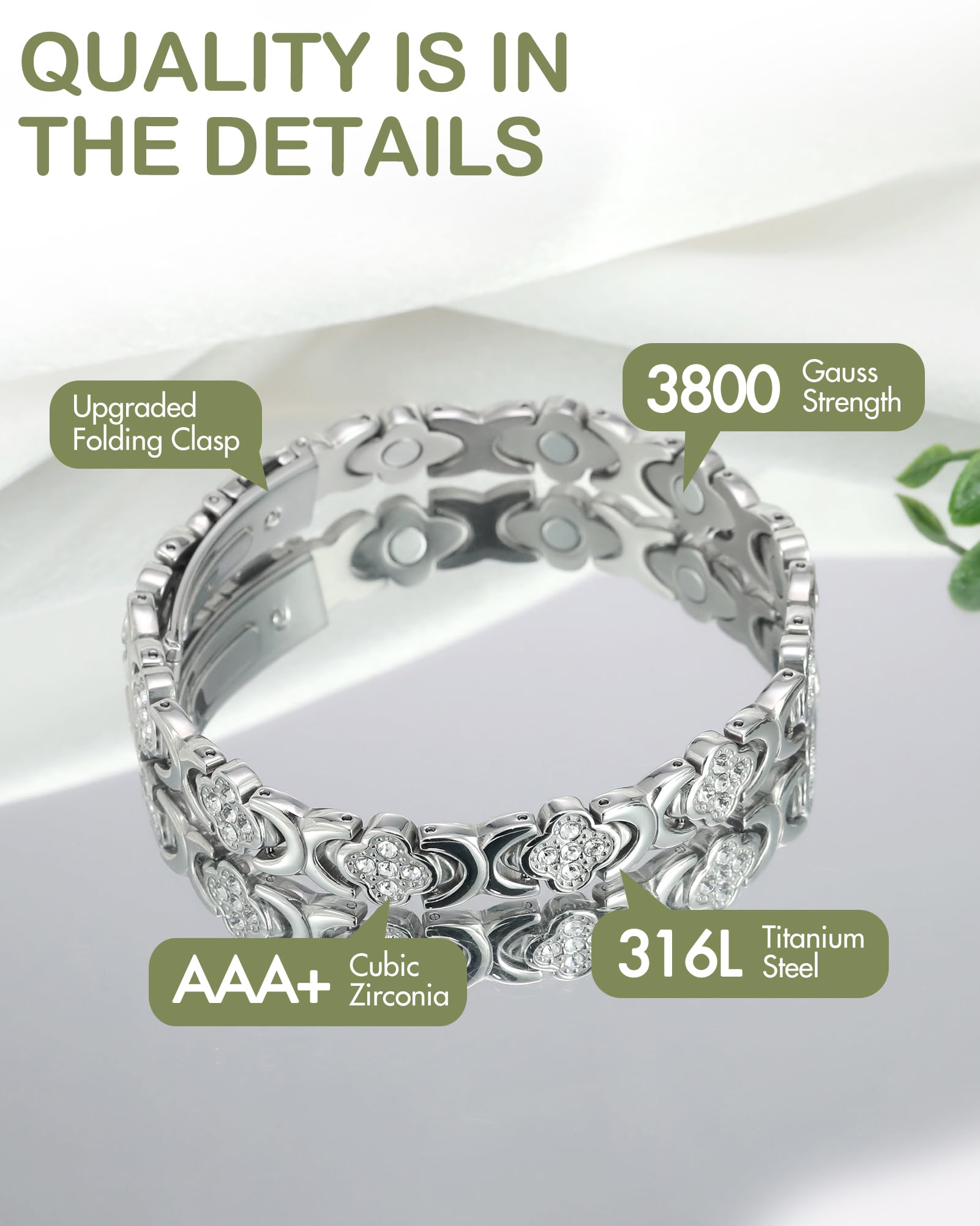 Feraco bracelet magnétique livré dans un coffret cadeau élégant.