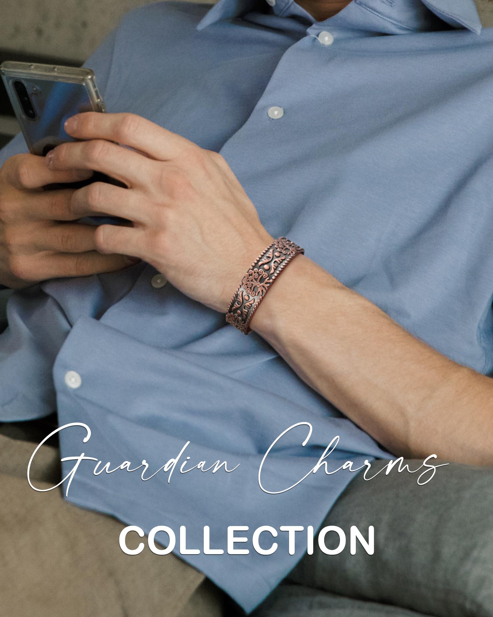 Design masculin Feraco, prêt à être porté seul ou en stacking.