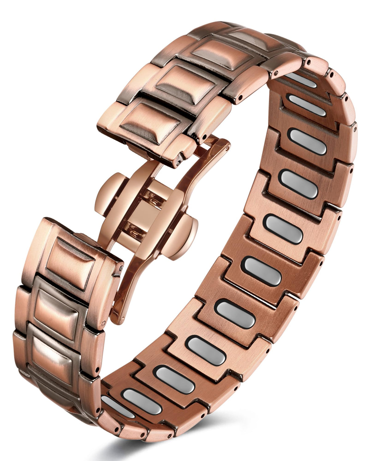 Feraco bracelet magnétique cuivre détail: allure intemporelle pour un usage quotidien