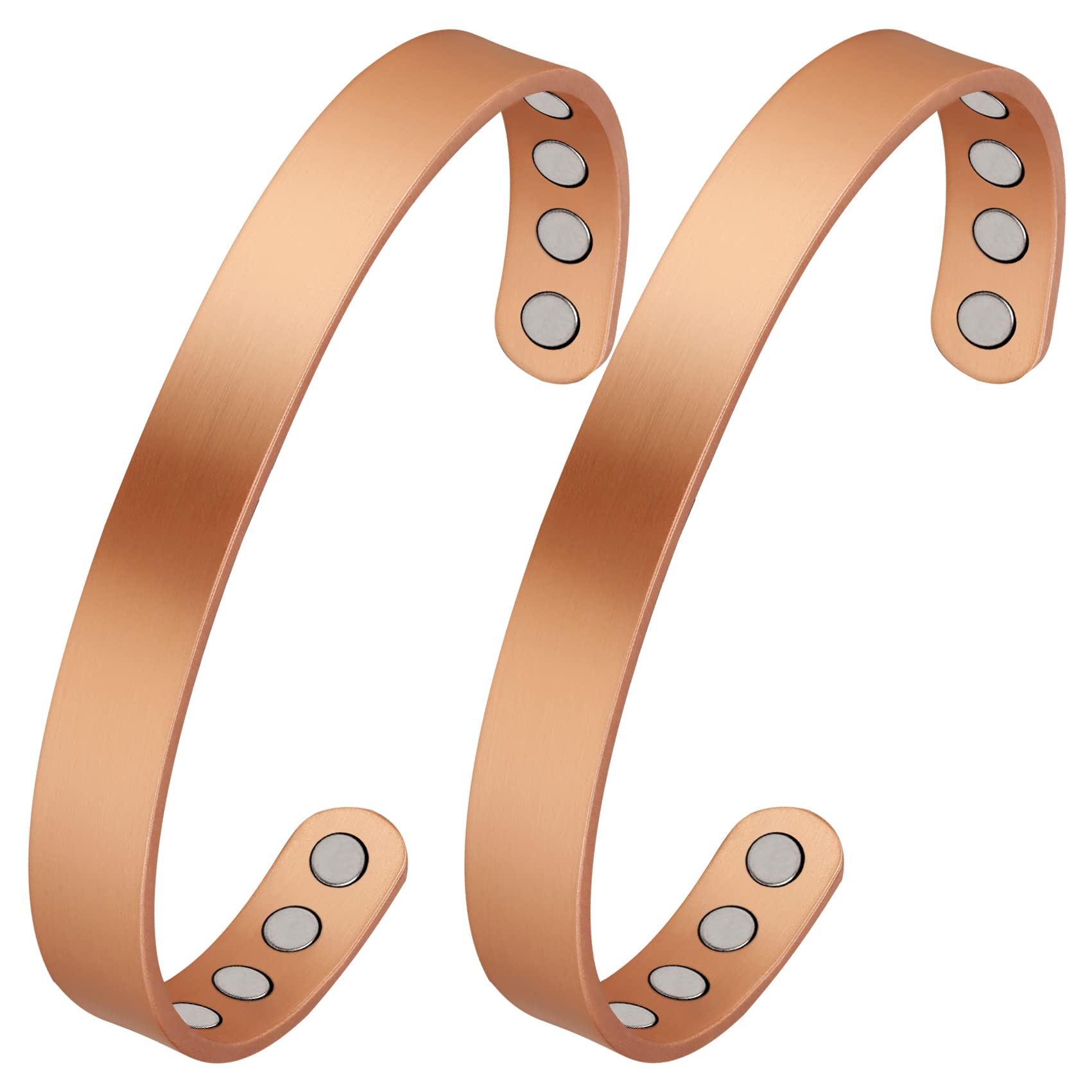 Feraco, bracelet magnétique en cuivre, ensemble 2 pièces prêt à offrir.
