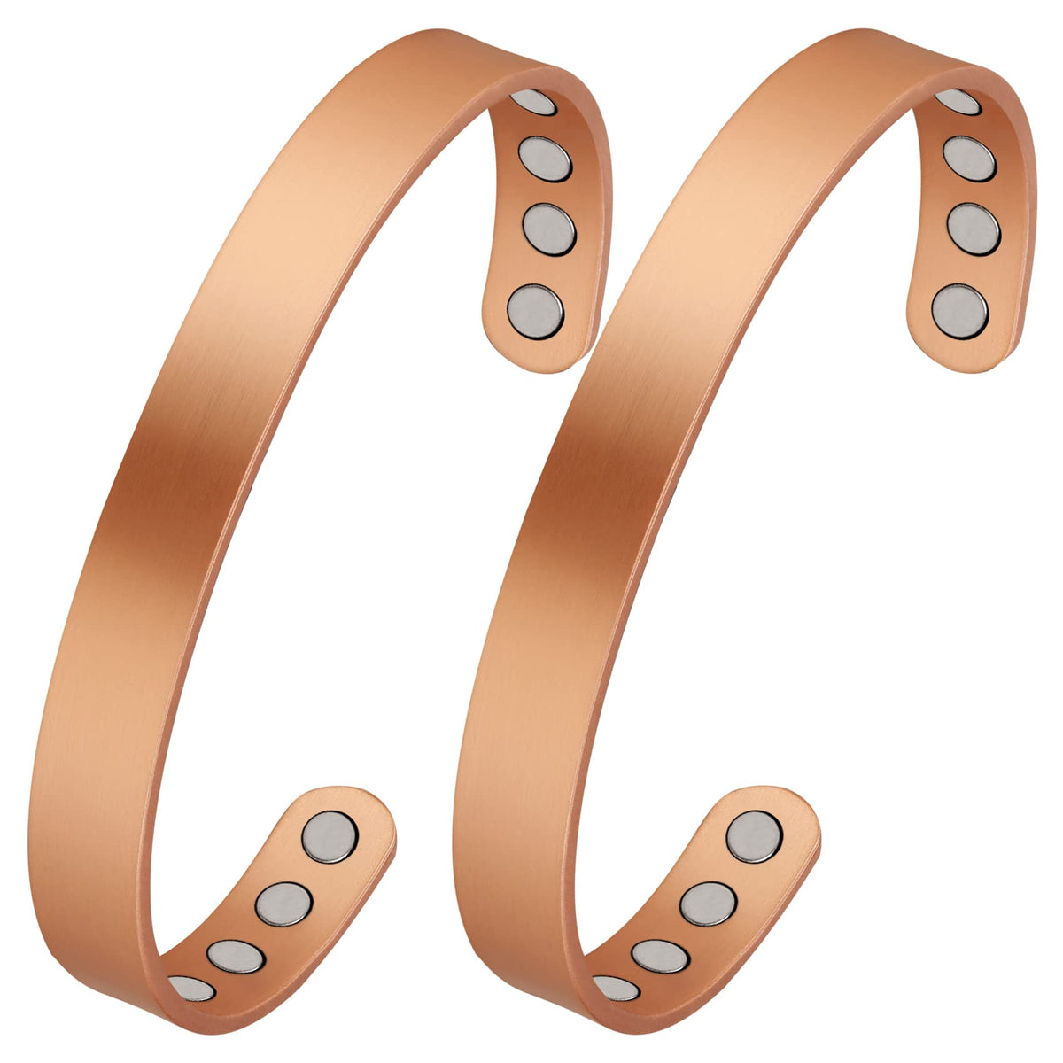 Feraco, bracelet magnétique en cuivre, ensemble 2 pièces prêt à offrir.