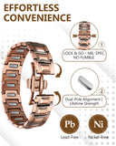 Feraco bracelet magnétique cuivre fermeture imperceptible: sécurité et praticité