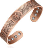 Feraco bracelet magnétique cuivre pour homme, 12 aimants, confort quotidien.