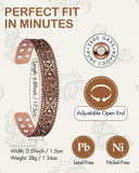 Finition lacquée protectrice du bracelet Feraco pour une brillance durable.