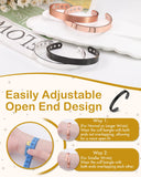 Feraco bracelet magnétique cuivre noir, utilisation quotidienne durable.