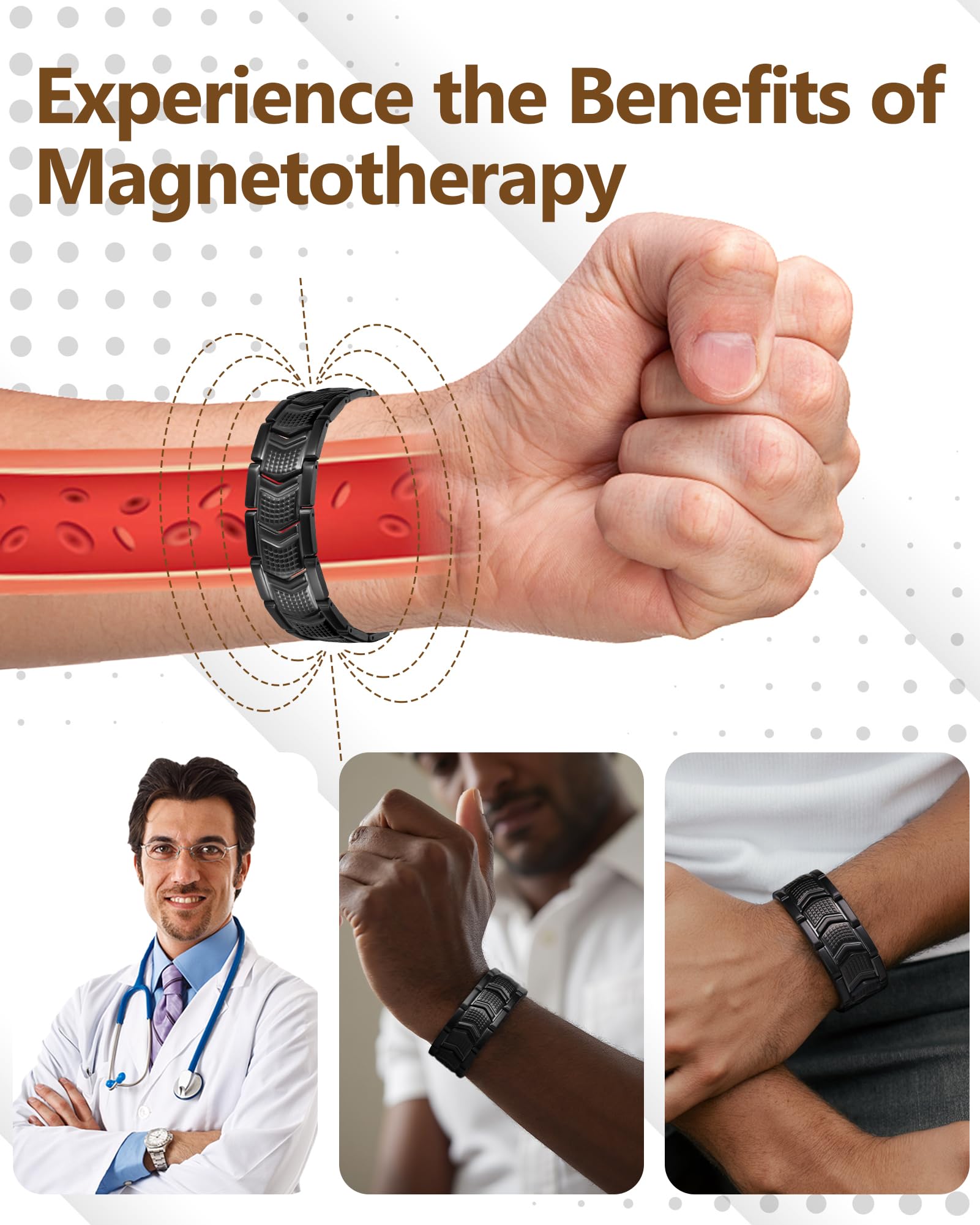Feraco bracelet magnetique emballage élégant, cadeau raffiné pour une occasion spéciale.