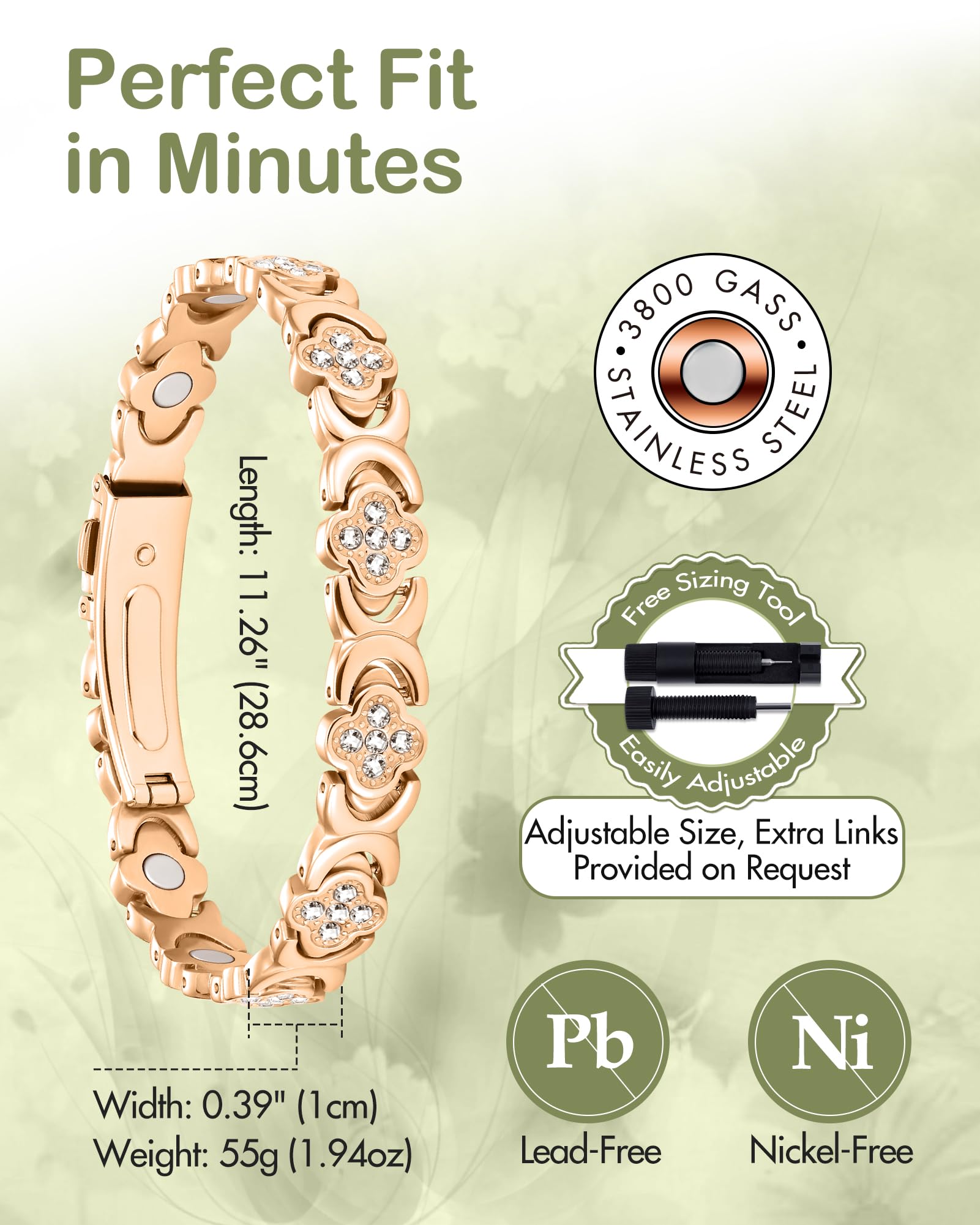 Feraco bracelet magnétique conçu pour le confort quotidien
