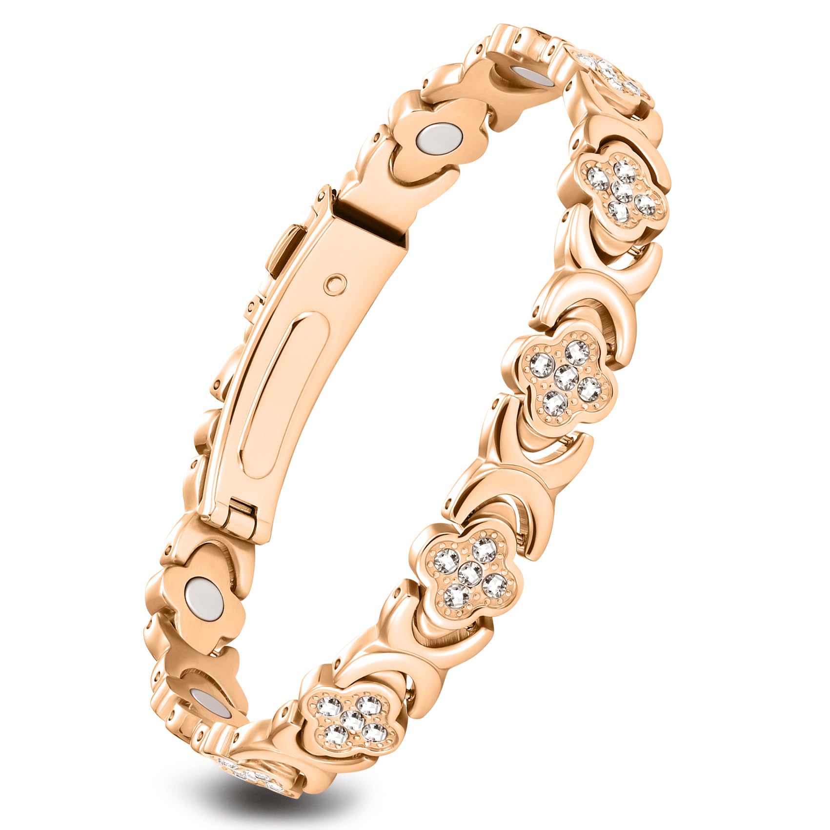 Feraco bracelet magnétique femmes avec fermeture pliable pour enfiler facilement