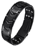 Feraco bracelet magnetique homme 3x-force en pose élégante, confort quotidien.