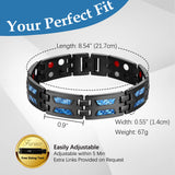 Feraco bracelet magnetique homme, outil d'ajustement inclus, ajustement precis
