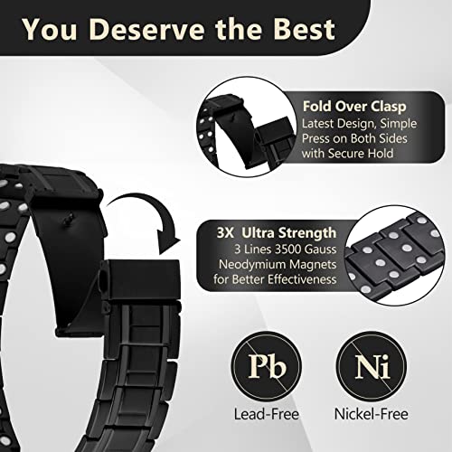 Feraco bracelet magnétique porté au poignet, style masculin discret et moderne.