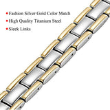Feraco bracelet magnétique avec lien noir mat, design moderne et arêtes lisses.