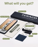 Feraco bracelet magnétique porté au poignet, look chic et moderne.
