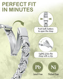 Feraco bracelet magnétique Quatre-feuilles Infini avec zirconia scintillant.