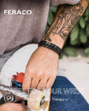 Feraco bracelet magnétique avec 33 aimants néodyme et design moderne