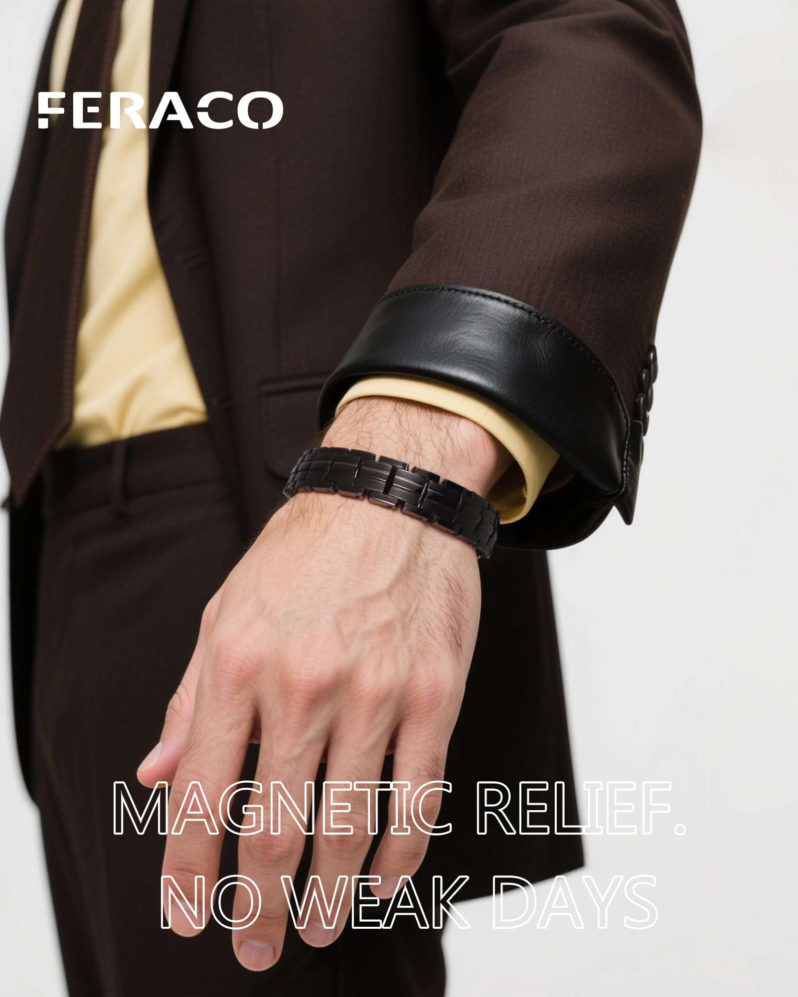 Design sobre et durable du bracelet Feraco pour un usage quotidien