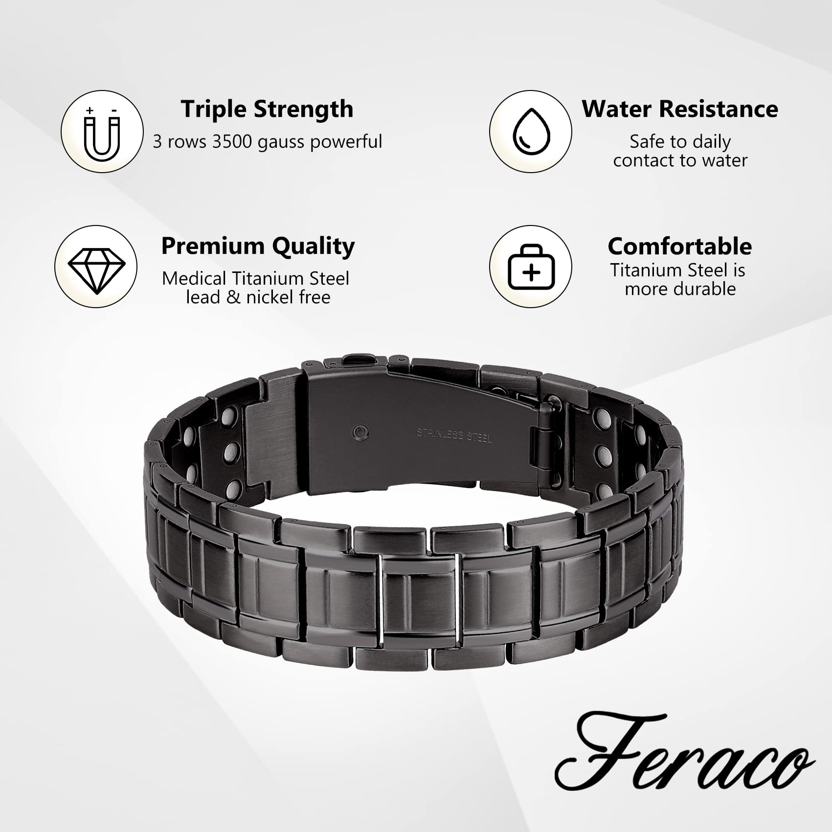 Feraco bracelet maillons triples pour un style polyvalent