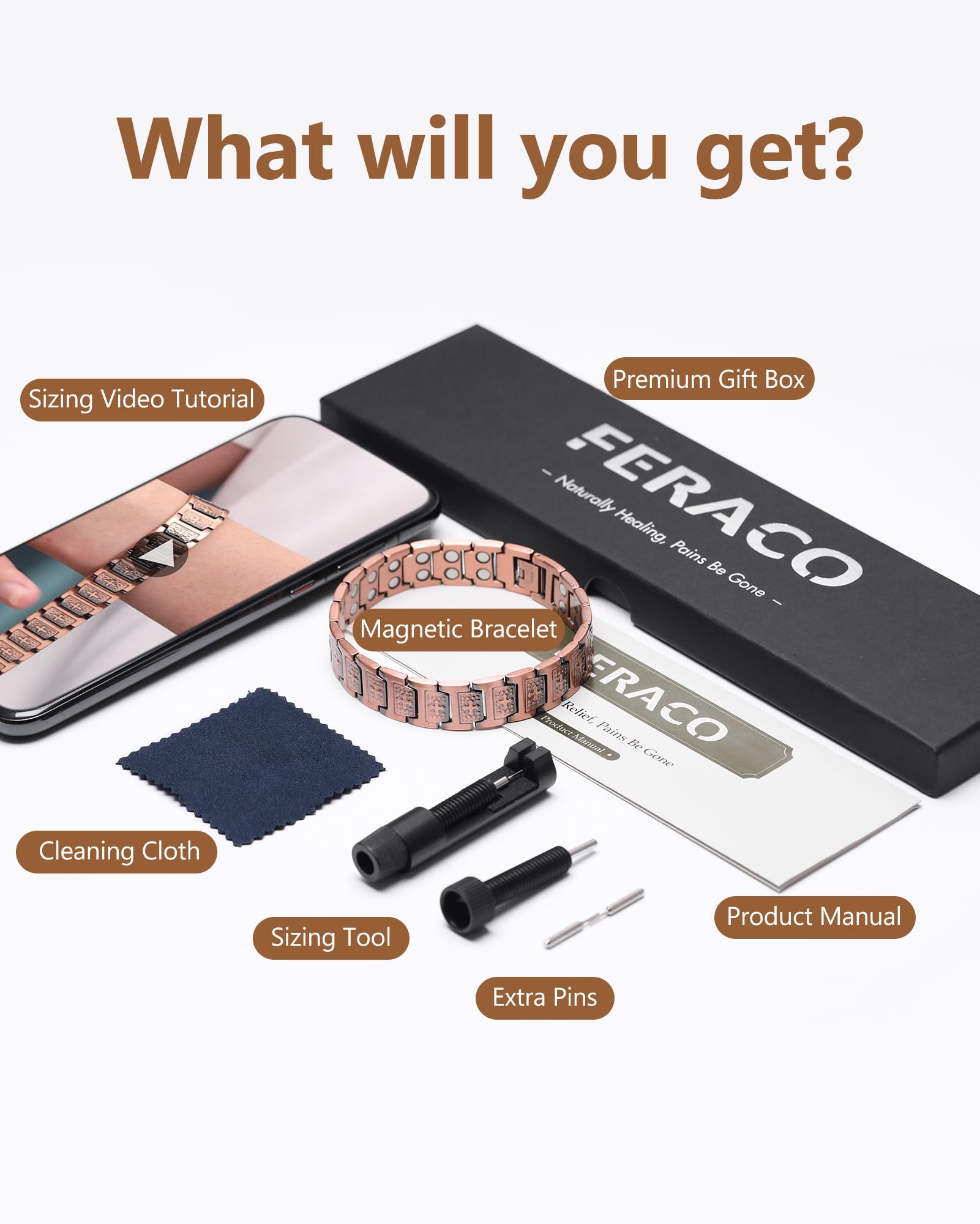 Packaging cadeau Feraco, présentation soignée pour offrir.