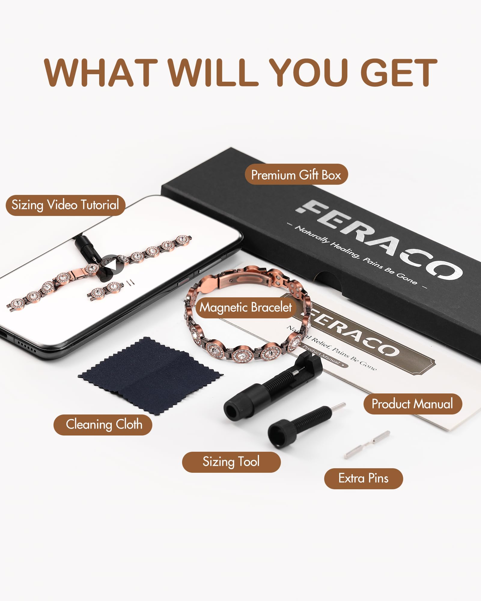 Feraco bracelet polyvalent, convient aux looks décontractés et formels