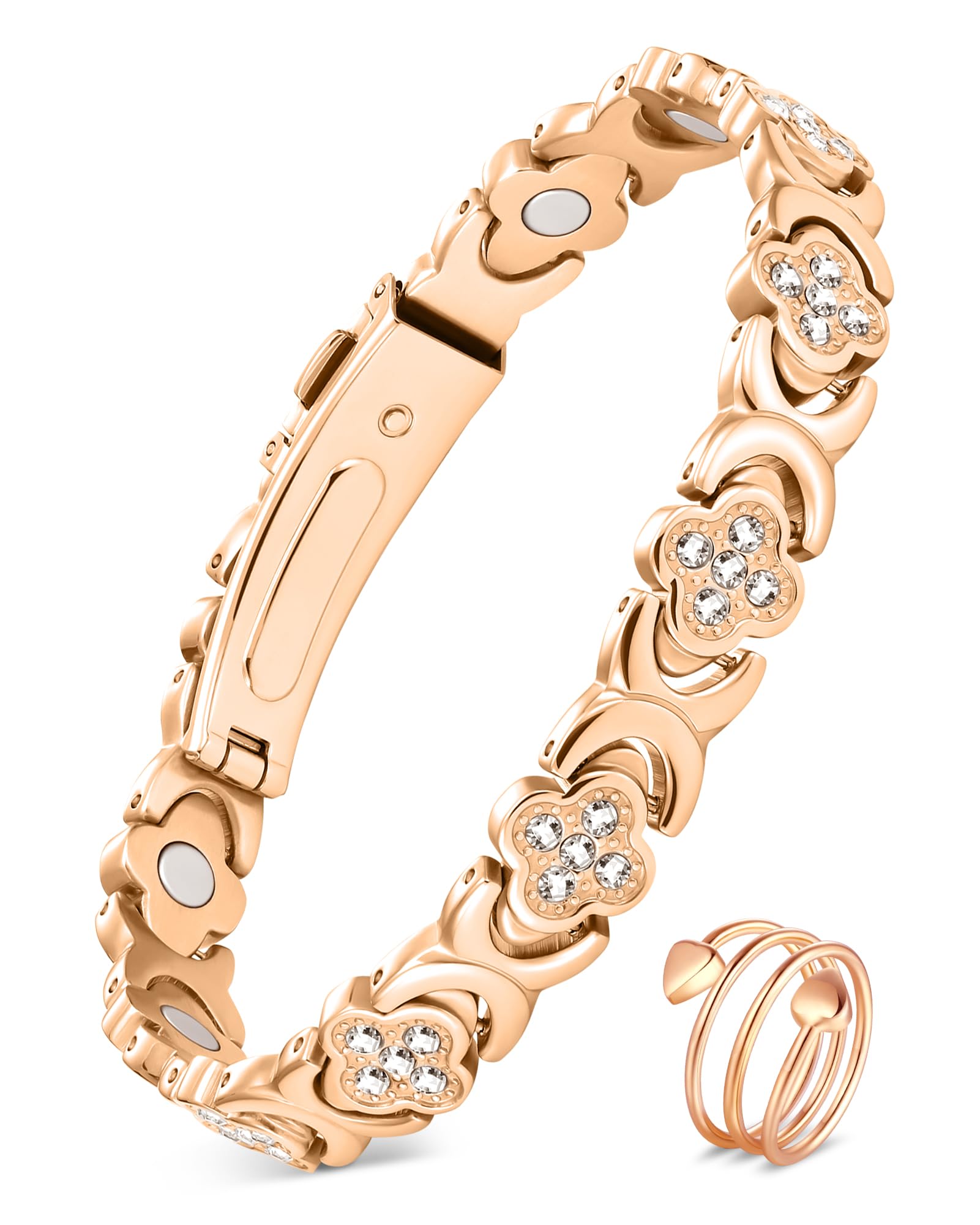 Feraco bracelet pur cuivre pour femmes, style élégant et durable.