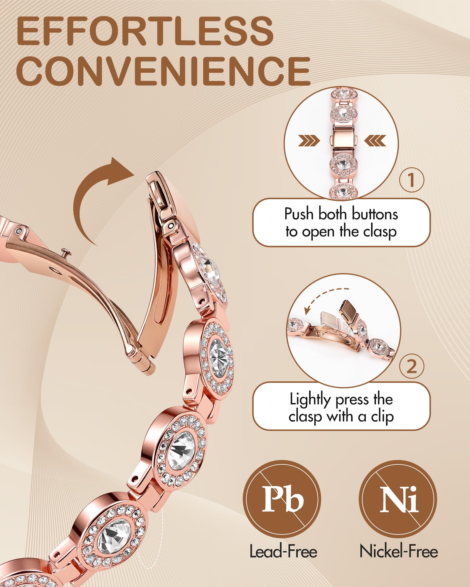 Feraco bracelet quotidien – quotidien, s’adapte à toutes les tenues.