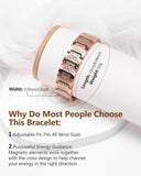 Bracelet Feraco réglable, longueur 23-5 cm, ajustement précis.