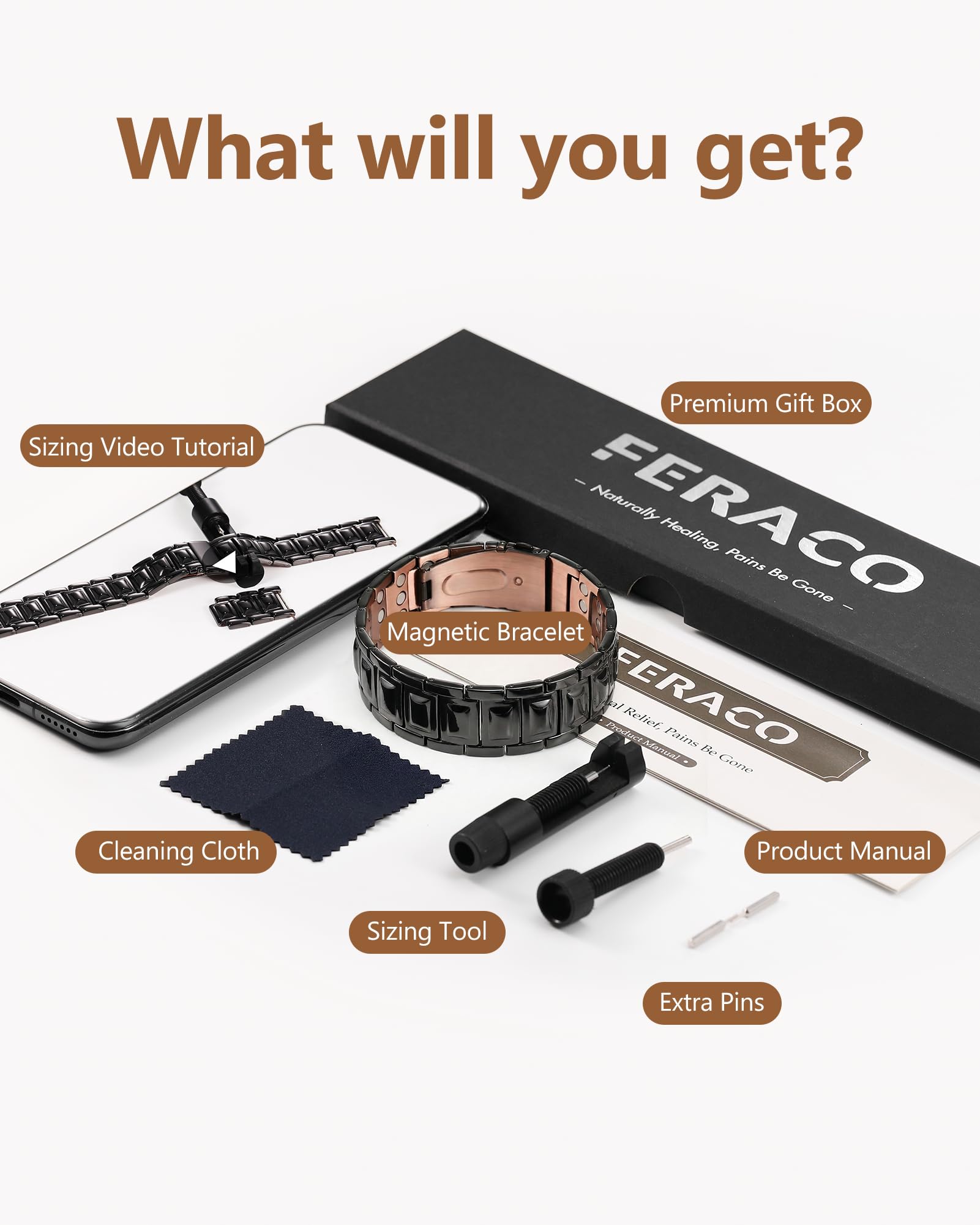 Feraco bracelet-resistance-oxydation-cuivre: cuivre de haute pureté durable.