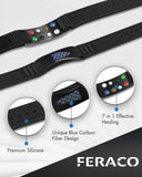 Feraco bracelet silicone design carbone bleu, élégant et polyvalent.