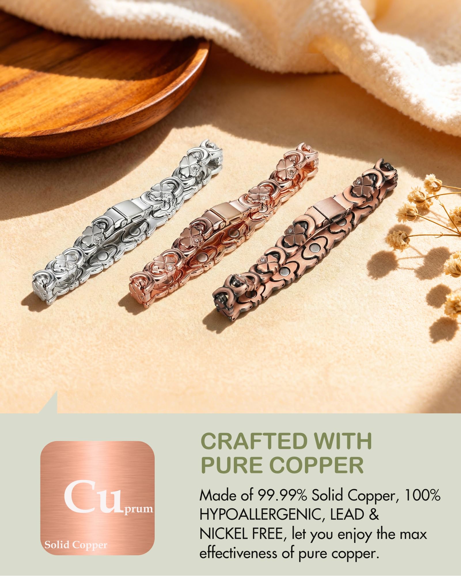 Feraco bracelet taille ajustable avec outil d'ajustement fourni.