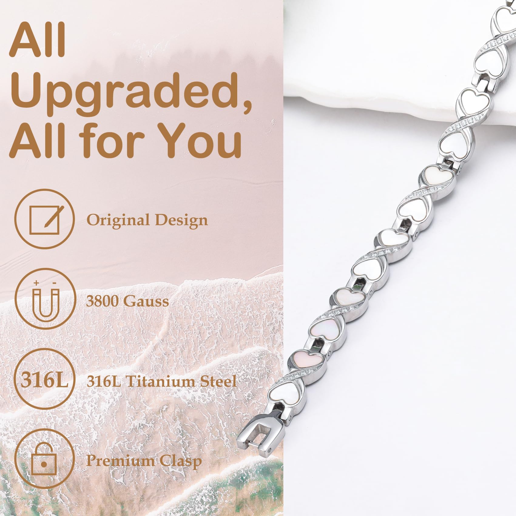 Feraco coffret cadeau bracelet magnétique, élégant et prêt à offrir.