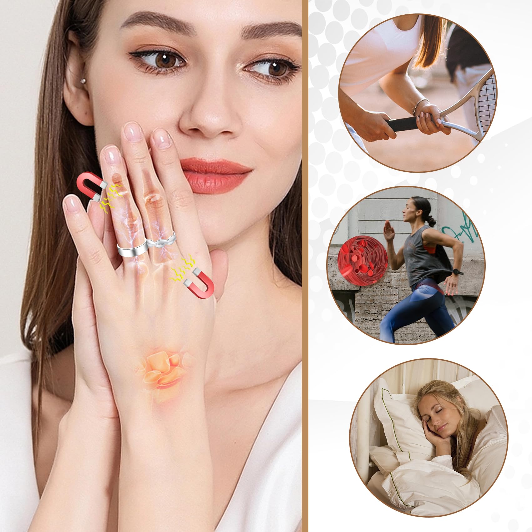 Feraco coffret cadeau pour maman, bague magnétique élégante.