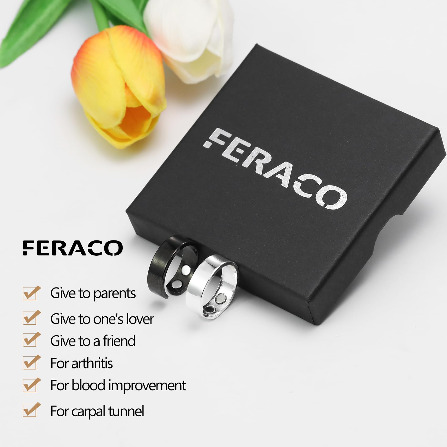Feraco emballage soigné prêt à offrir fait un cadeau élégant.