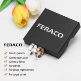 Feraco emballage cadeau bague cuivre croix magnétique.