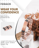 Bracelet Feraco cuivre, poids 70 g et résistance à l’oxydation.