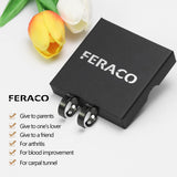 Feraco: emballage cadeau élégant pour ces anneaux cuivre aimantés.