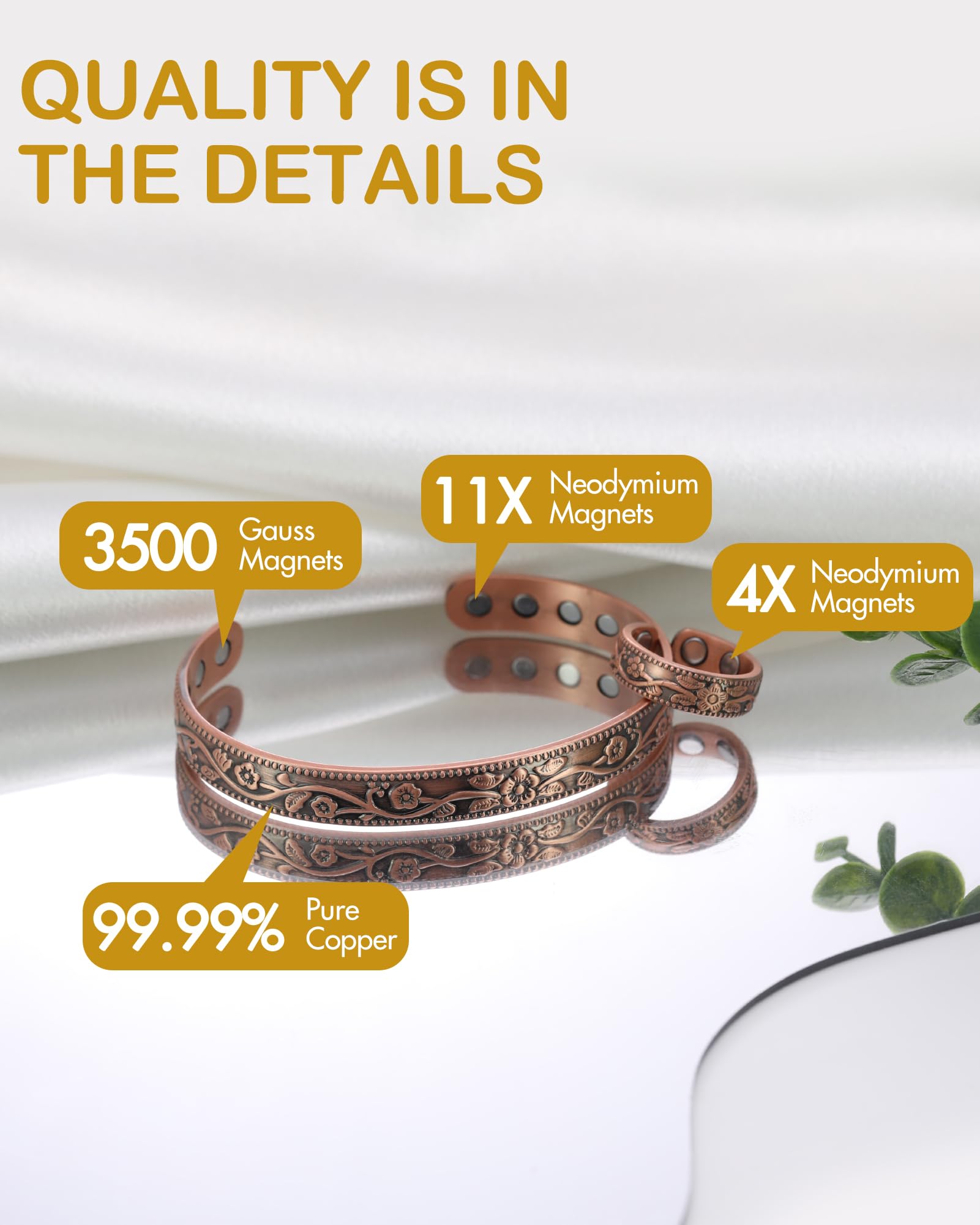 Feraco port quotidien, bracelet élégant qui complète montres et autres accessoires.