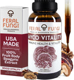 Feral Fungi Myco-Vitalité Tincture, bouteille – facilité dosage et absorption élevée.